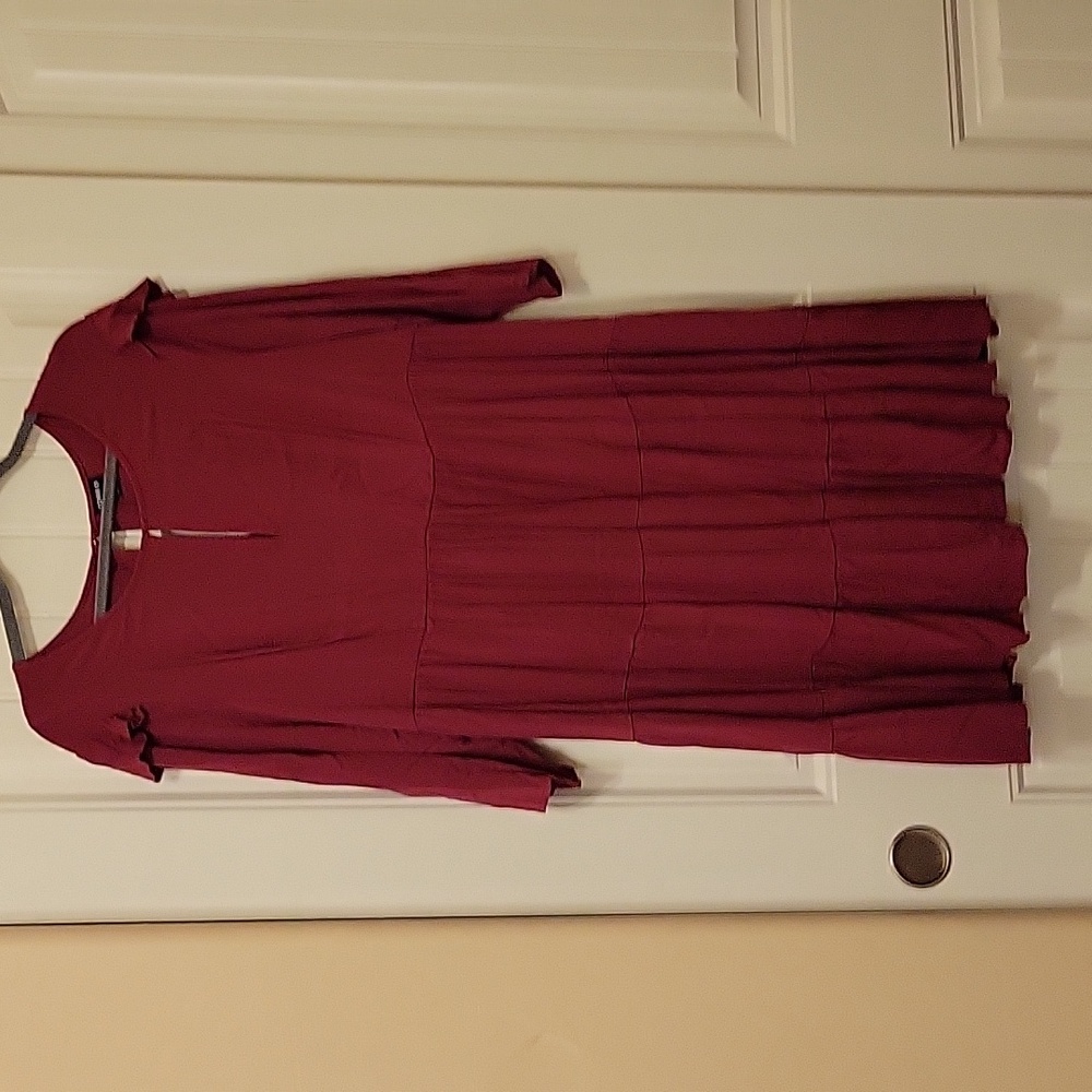Torrid Wine Challis Tiered Skater Dress 2X NWT